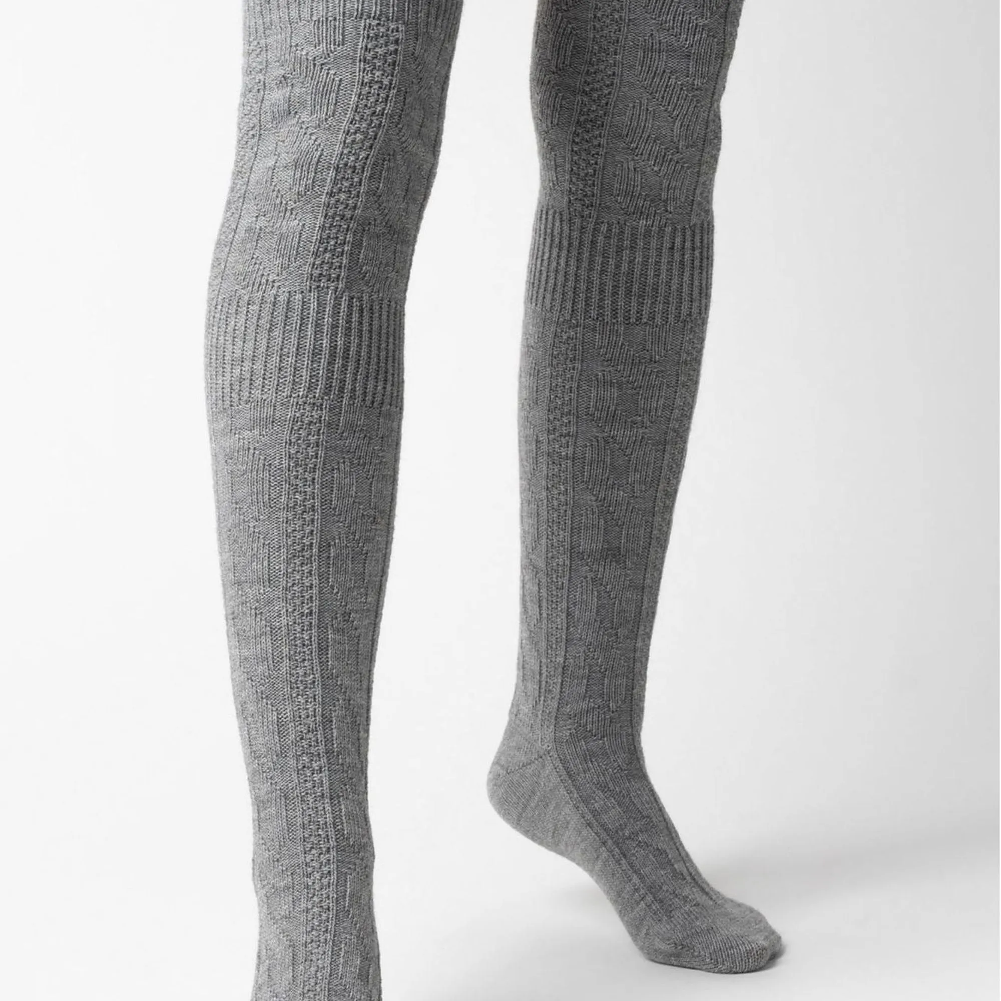 1 Pack Ladies Over The Knee Wool Socks (2 Sizes)
