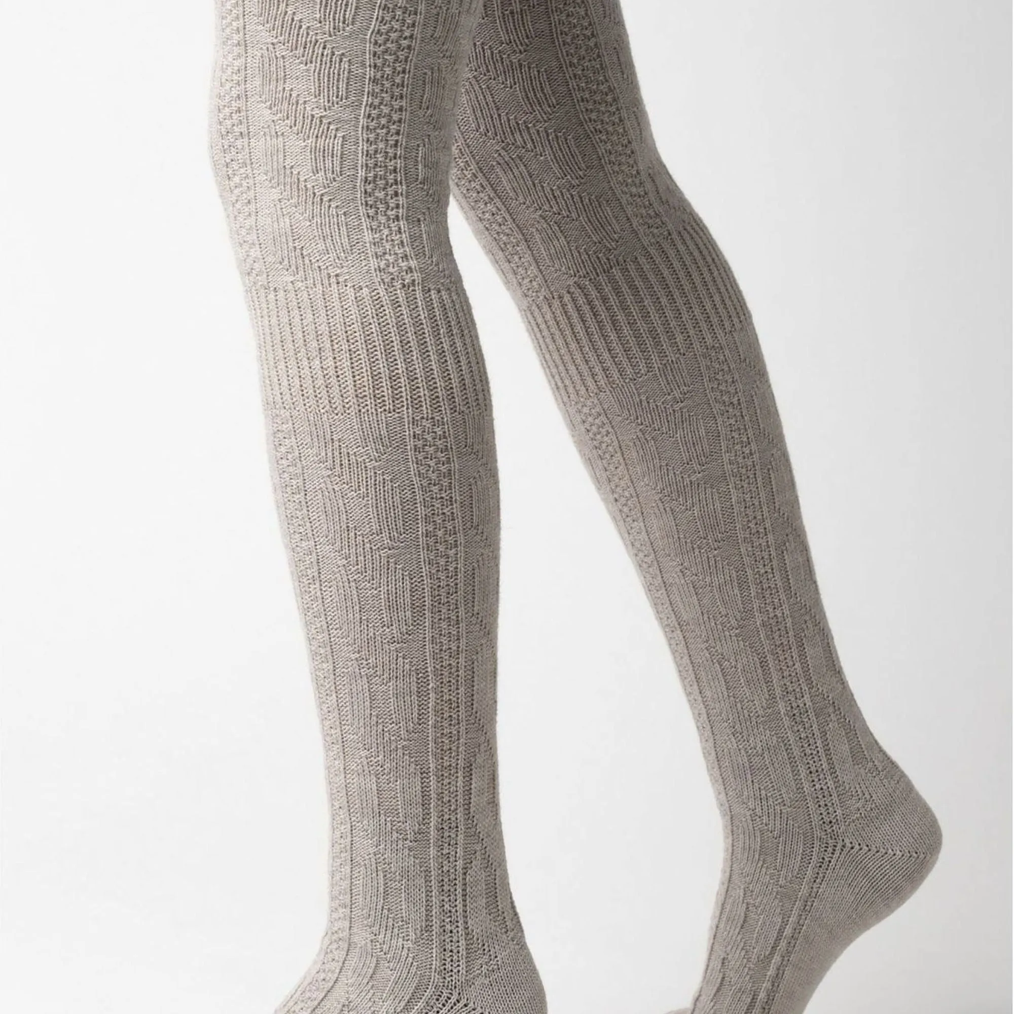 1 Pack Ladies Over The Knee Wool Socks (2 Sizes)