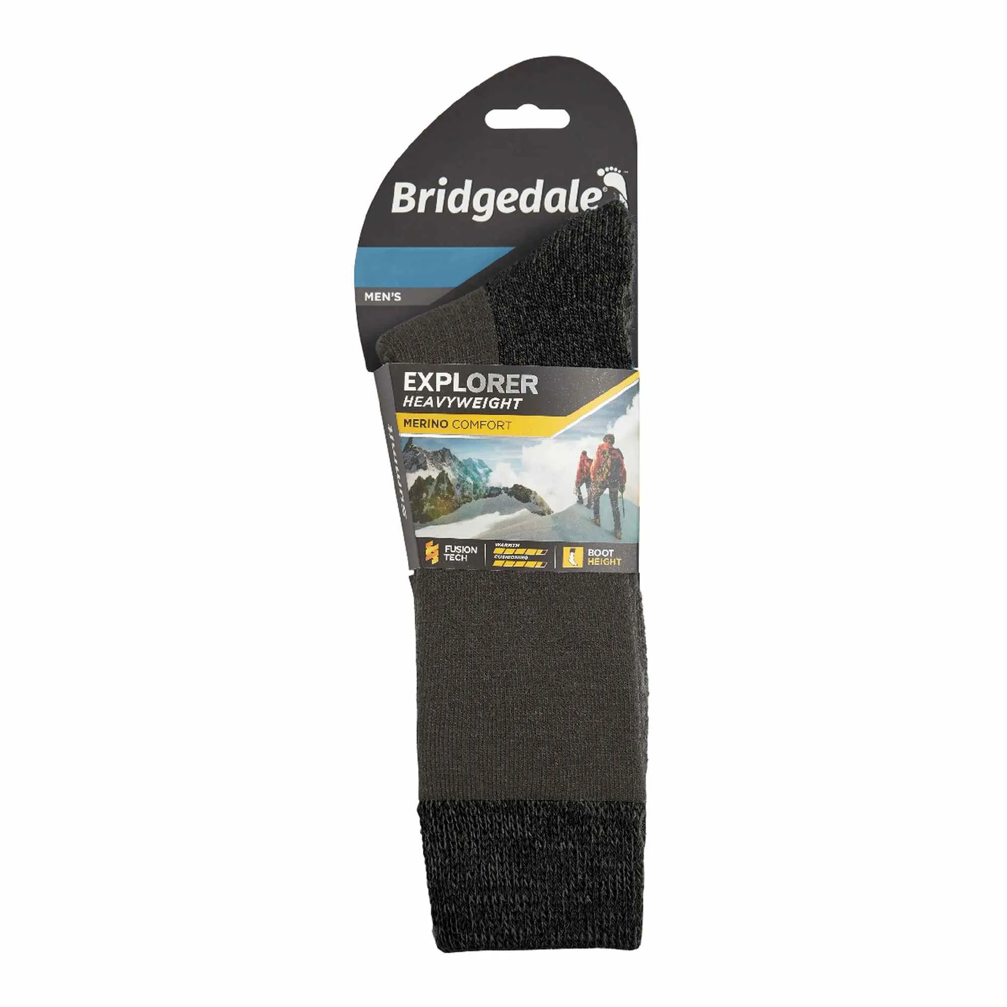 1 Pack Mens Explorer Heavyweight Merino Wool Boot Socks