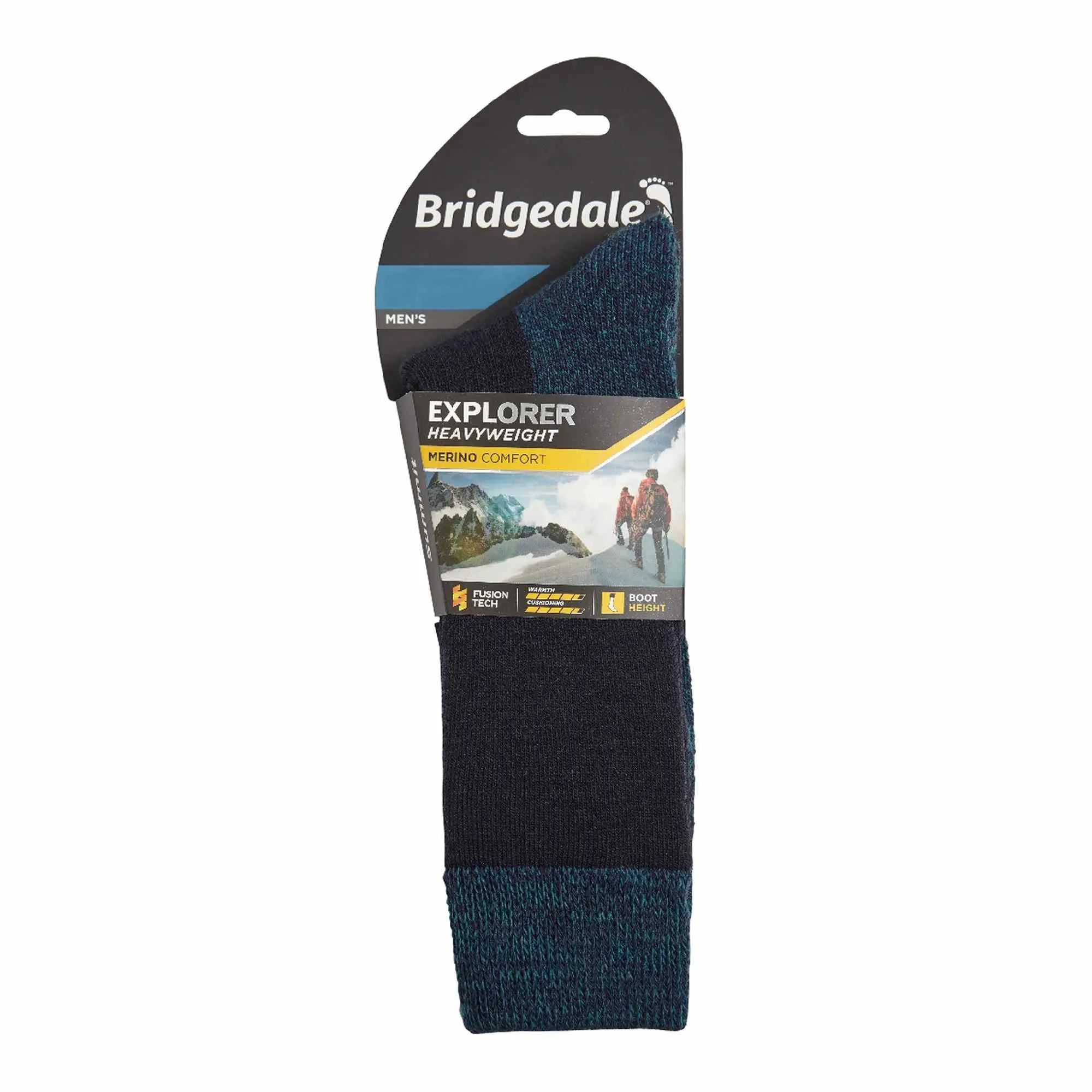 1 Pack Mens Explorer Heavyweight Merino Wool Boot Socks