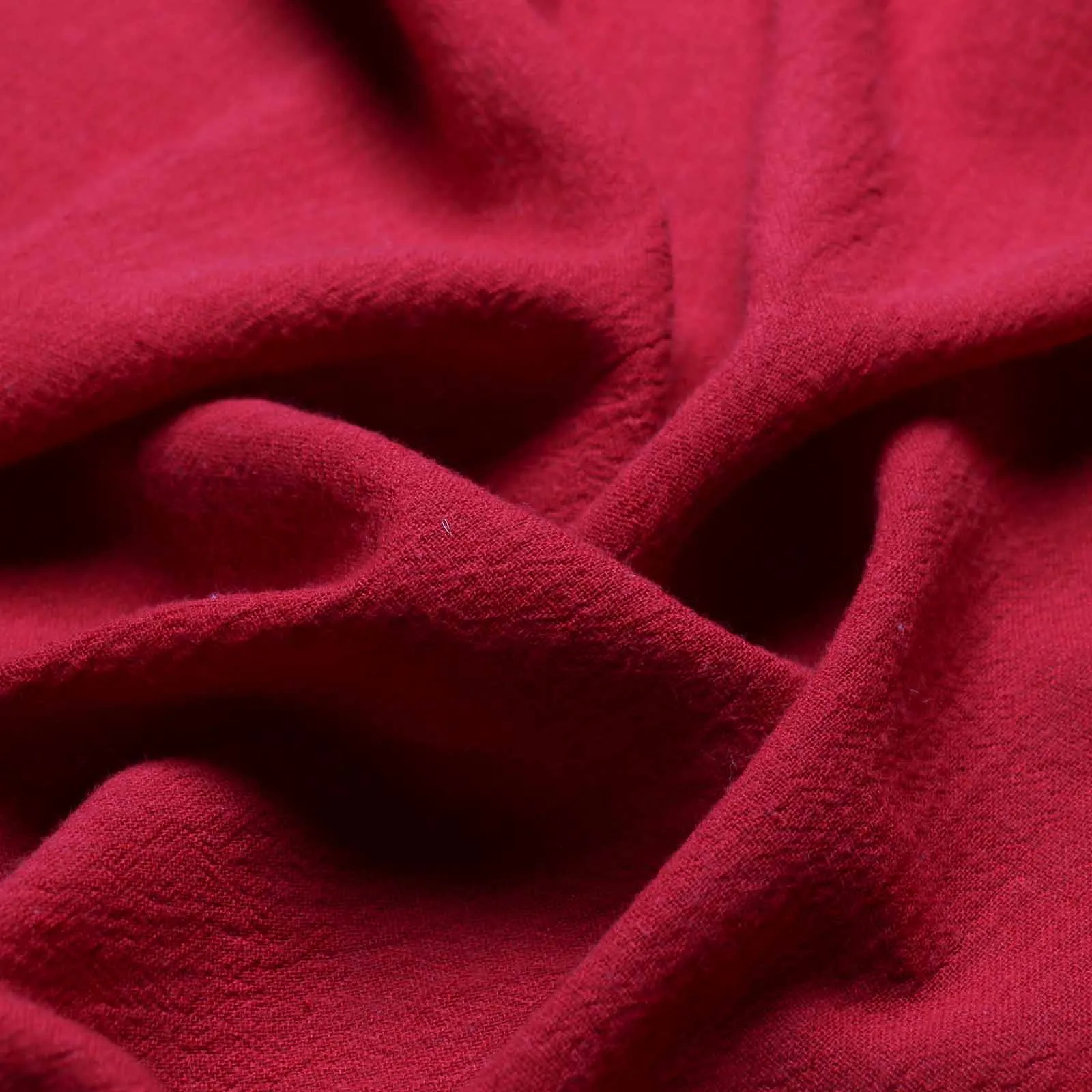 100% Cotton Gauze - Off-white, navy and red
