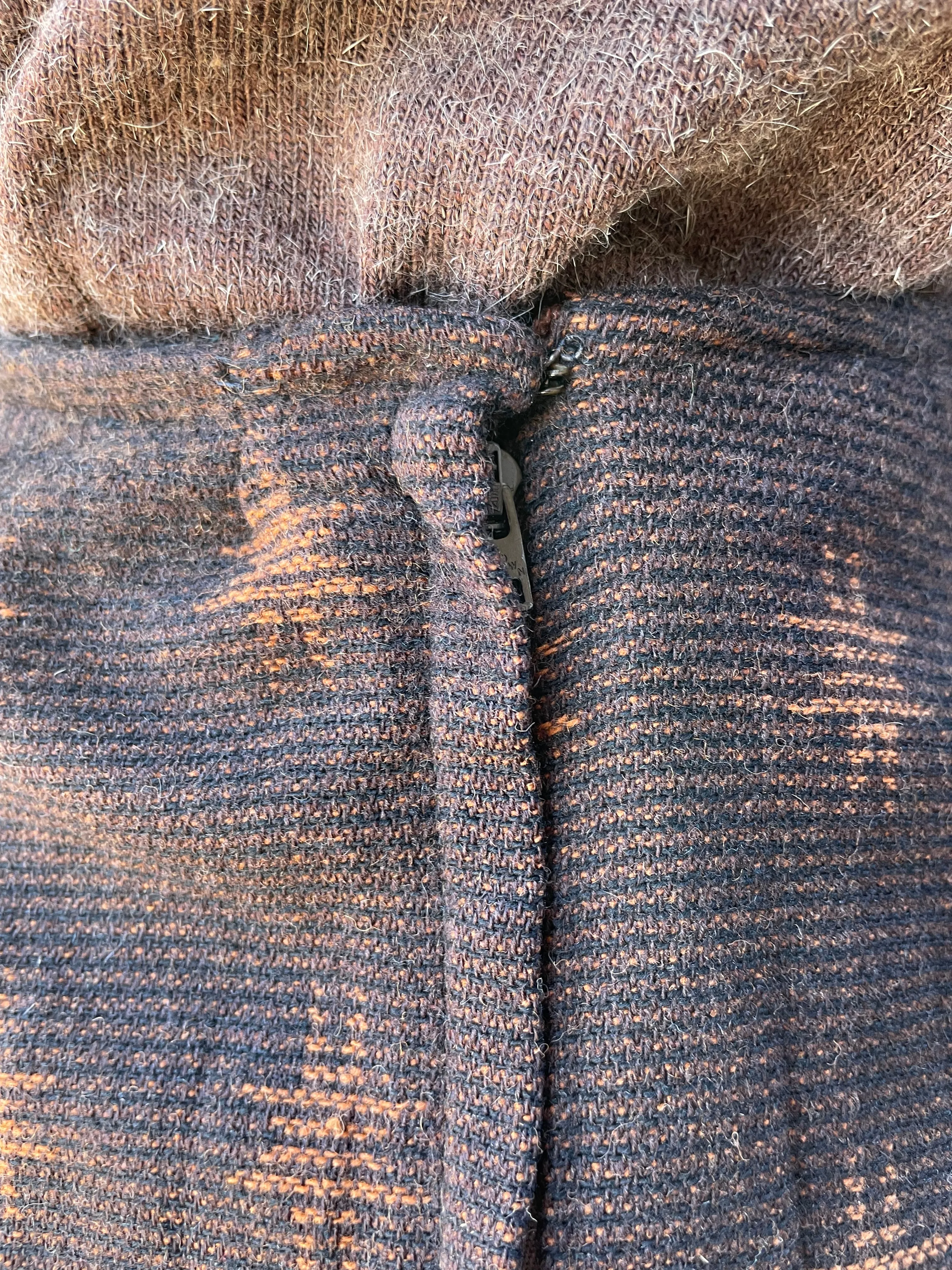 1940s Knit Wool Starburst Skirt