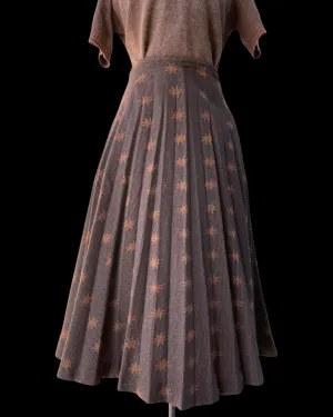 1940s Knit Wool Starburst Skirt