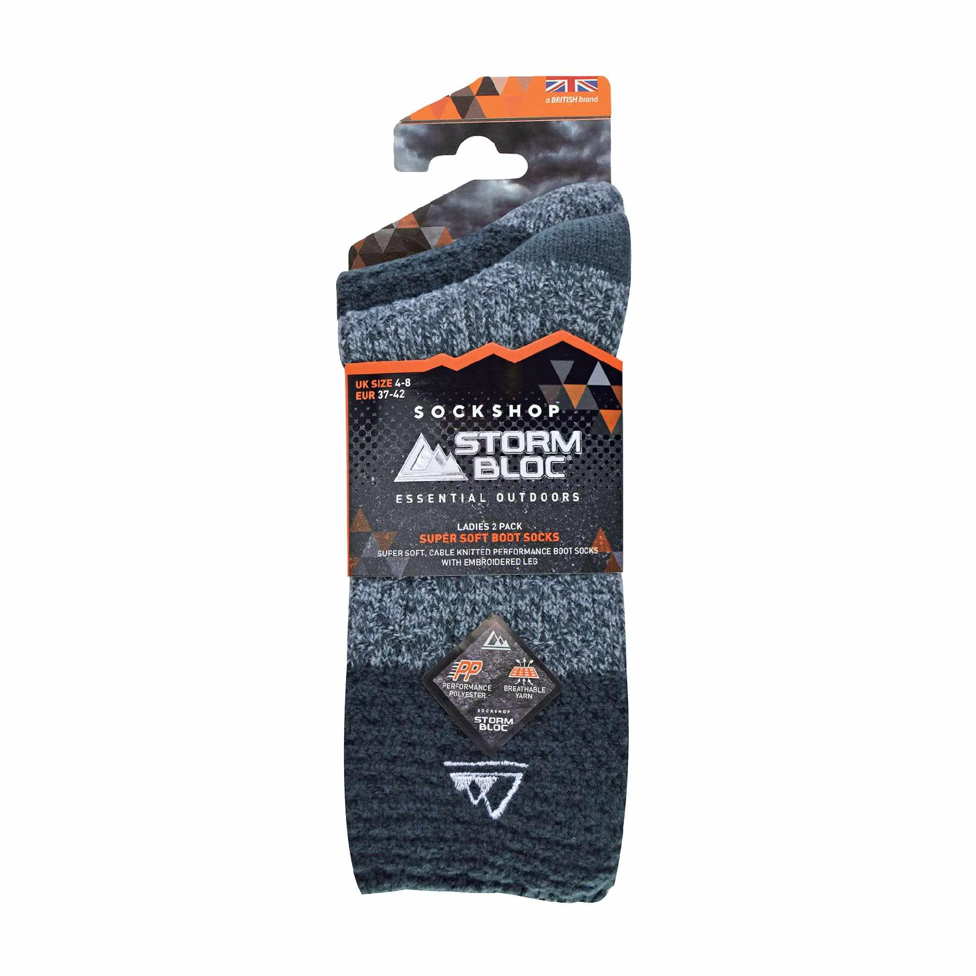 2 Pack Ladies Anti Blister Walking Boot Socks for Trekking Hiking