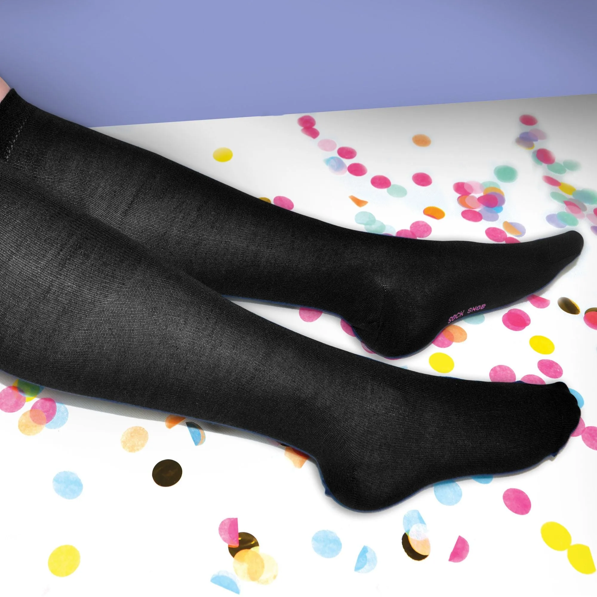 2 Pack Ladies Rainbow Patterned Knee High Bamboo Socks