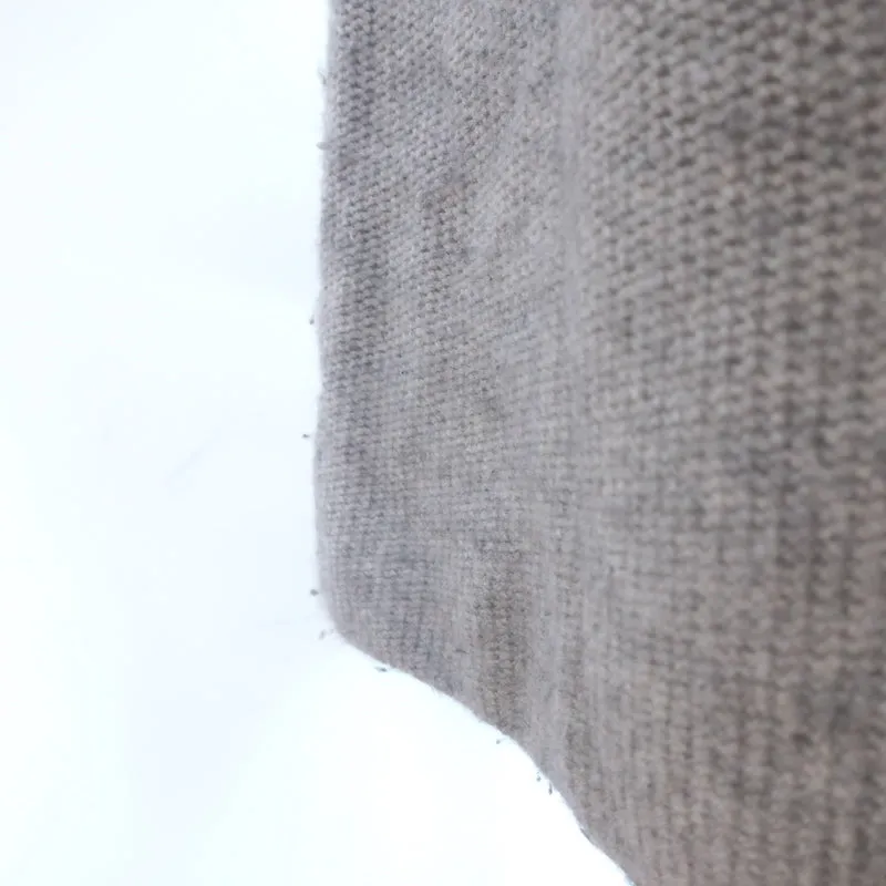 360 Cashmere Cardigan Light Gray Wool-Blend Size Small Open-Front Sweater