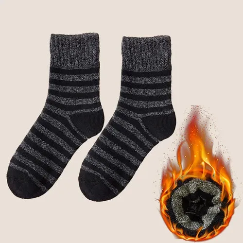 5Pairs Men Thick Winter Woolen Merino Socks for Male Towel Thermal
