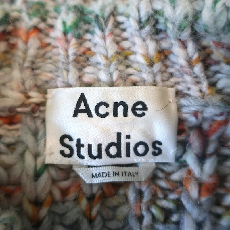 ACNE Studios Sweater Zora Multicolor Wool-Blend Chunky Knit Size Extra Small