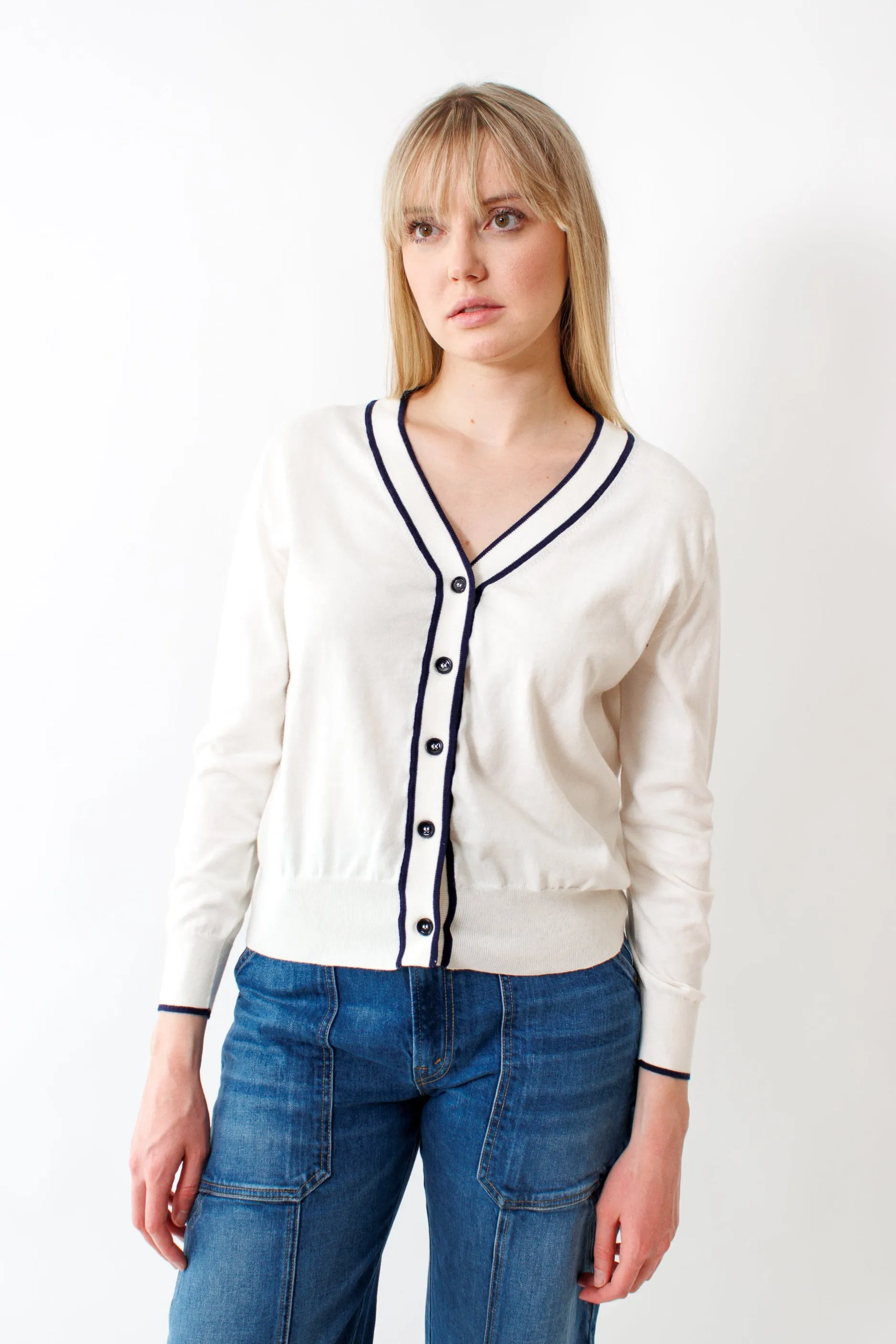 Allude Cotton Silk Cashmere Cardigan