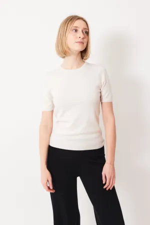 Allude Quarter Sleeve Cashmere Crew Sweater