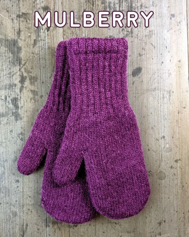Alpaca Mittens - Boucle Lined Made in USA Small Medium Large