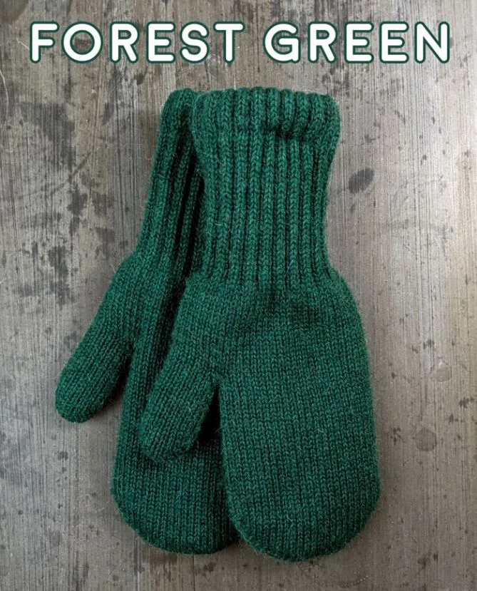 Alpaca Mittens - Boucle Lined Made in USA Small Medium Large