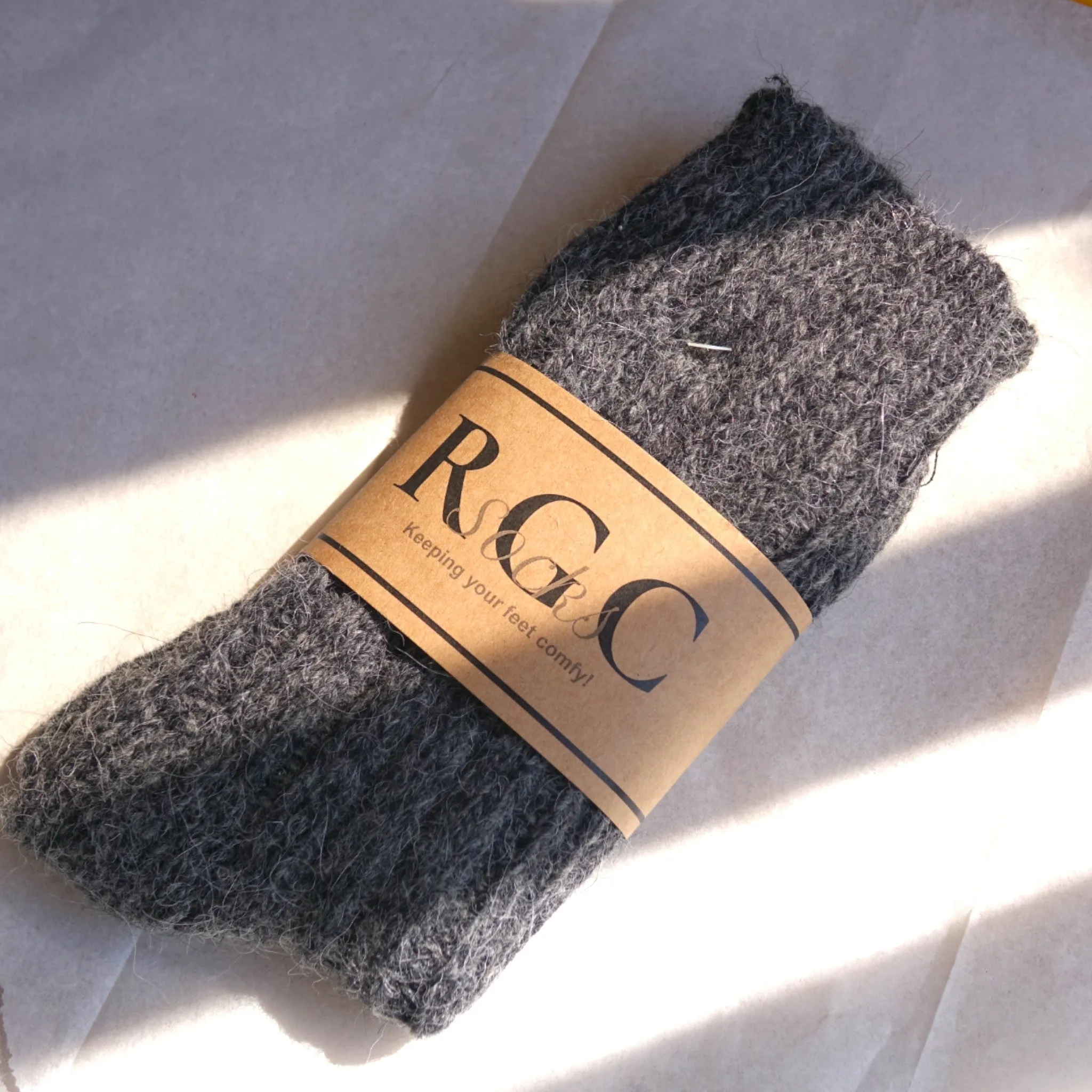 Alpaca Socks natural Wool Anthracite