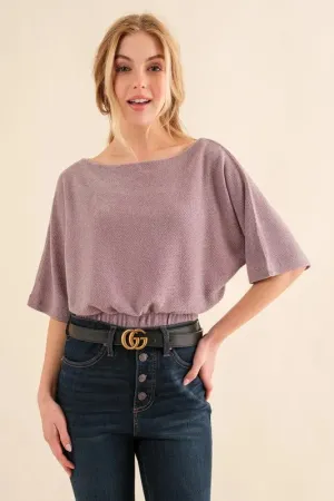And The Why Thermal Dolman Sleeve Knit Casual Top