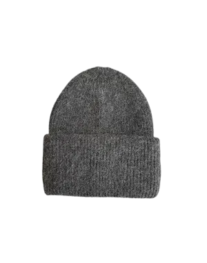 Angora SERENA beanie in charcoal grey