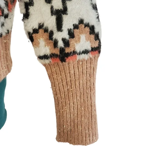 Ann Taylor Fair Isle Chunky Knit Sweater Size Small