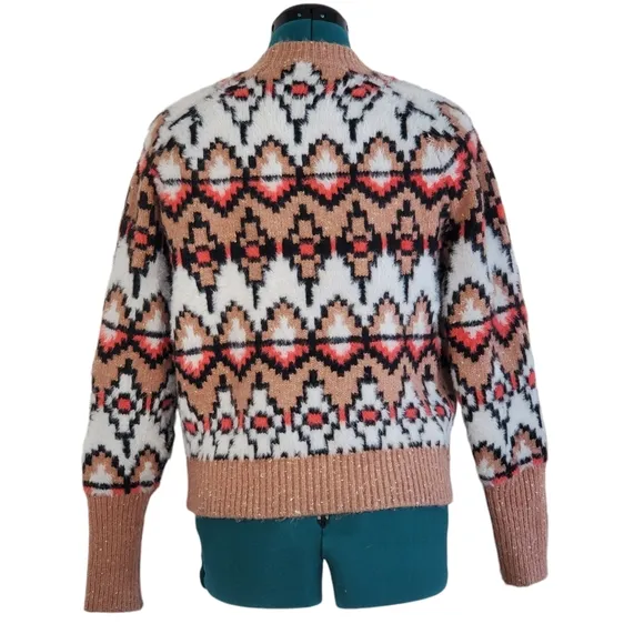 Ann Taylor Fair Isle Chunky Knit Sweater Size Small