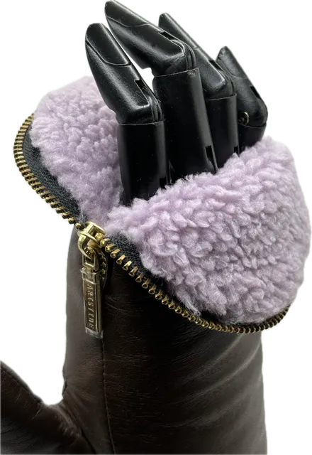 Aristide Sherpa Lined Leather Mittens