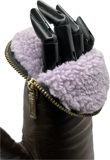 Aristide Sherpa Lined Leather Mittens
