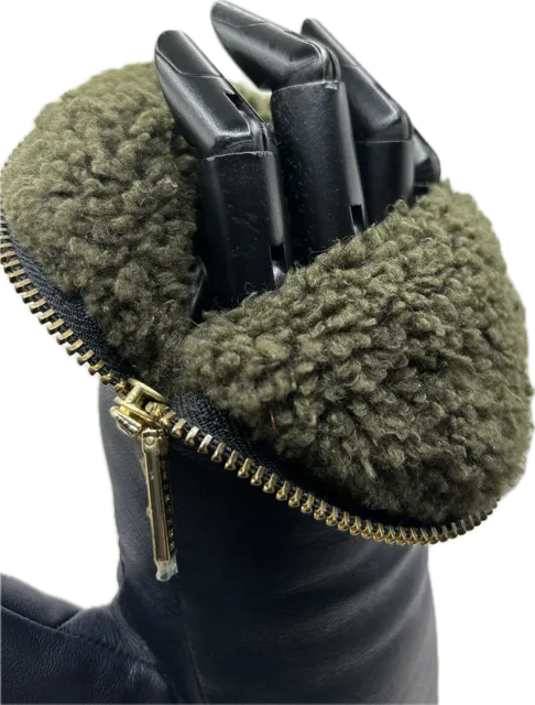 Aristide Sherpa Lined Leather Mittens