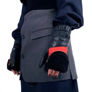 Aristide Zip Mitten with Stripe
