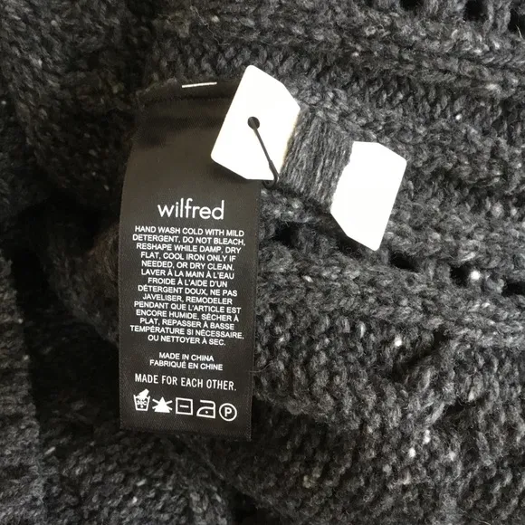 Aritzia Wilfred Bronco Wool Blend Chunky Cable Knit Sweater