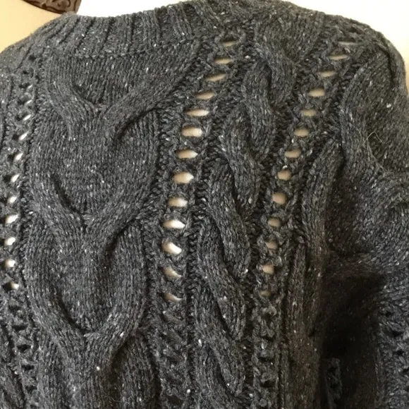 Aritzia Wilfred Bronco Wool Blend Chunky Cable Knit Sweater
