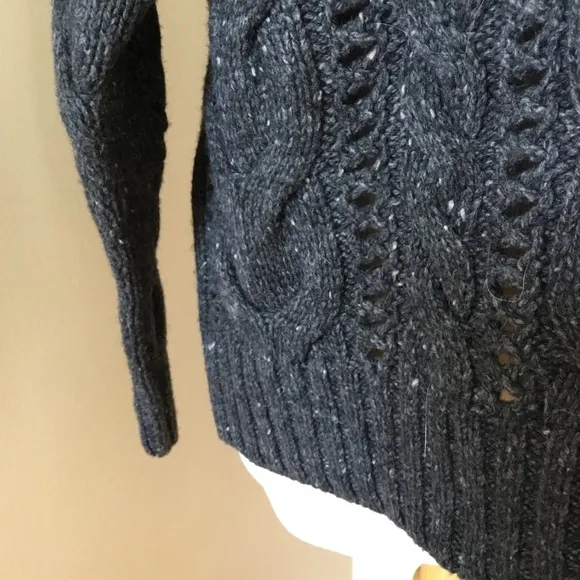Aritzia Wilfred Bronco Wool Blend Chunky Cable Knit Sweater