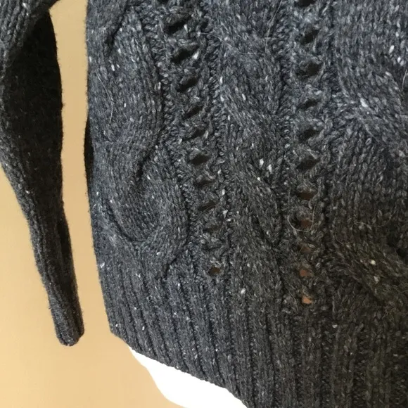 Aritzia Wilfred Bronco Wool Blend Chunky Cable Knit Sweater