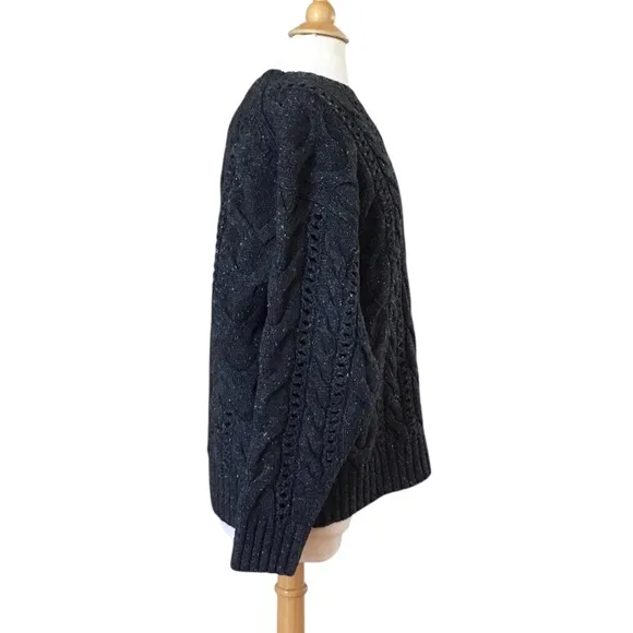 Aritzia Wilfred Bronco Wool Blend Chunky Cable Knit Sweater