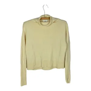 Aritzia Wilfred Cyprie Merino Wool Mockneck  Sweater in Soft Yellow  Size XS
