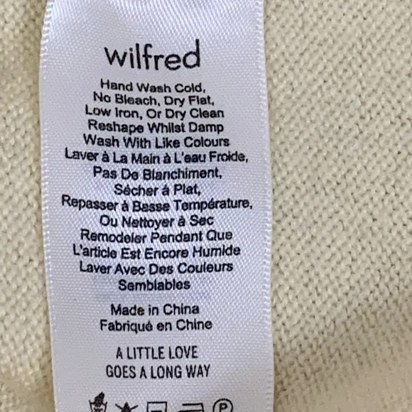 Aritzia Wilfred Cyprie Merino Wool Mockneck  Sweater in Soft Yellow  Size XS