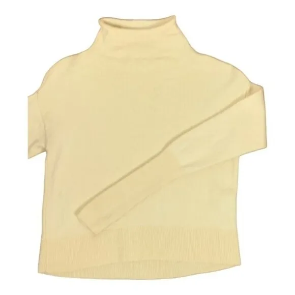 Aritzia Wilfred Cyprie Merino Wool Mockneck  Sweater in Soft Yellow  Size XS