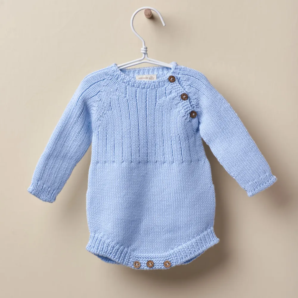 AW Wedoble Boys Blue Chunky Knit Shortie