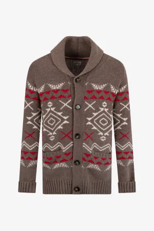 Aztec Chunky Knit Christmas Cardigan