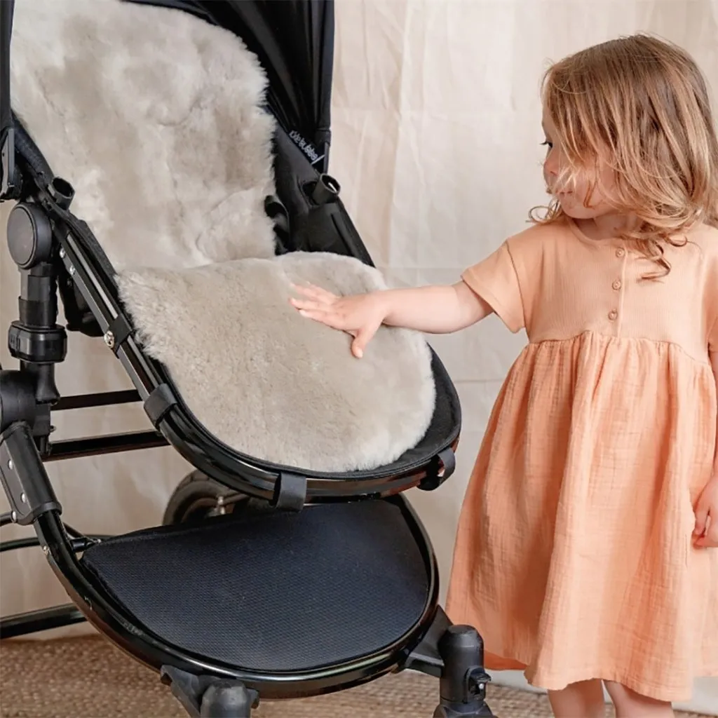 BAA BABY Sheepskin Buggy Style Liner - Latte Shorn Hair