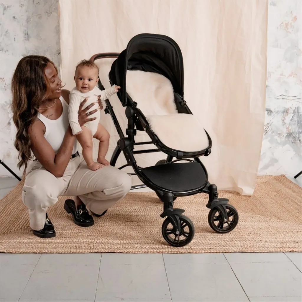 BAA BABY Sheepskin Buggy Style Liner - Milk Shorn Hair