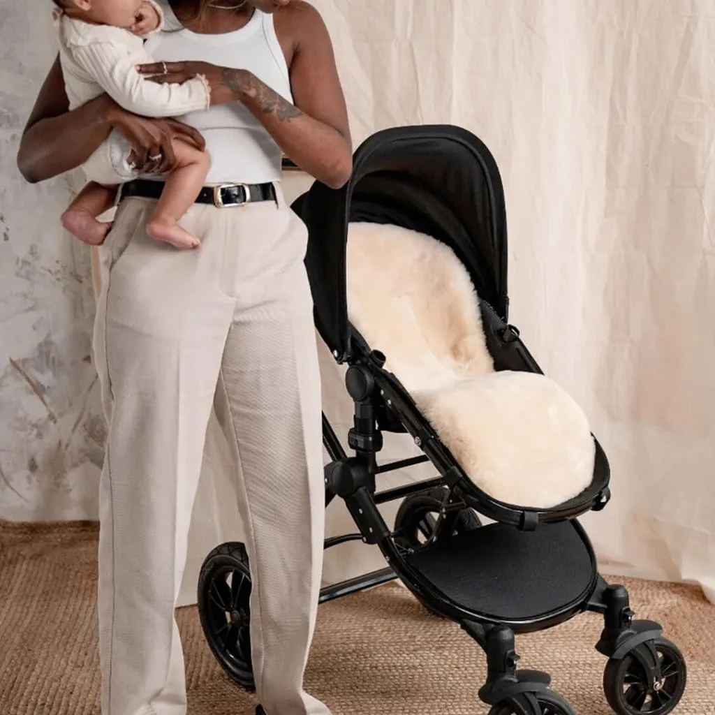 BAA BABY Sheepskin Buggy Style Liner - Pale Honey Shorn Hair