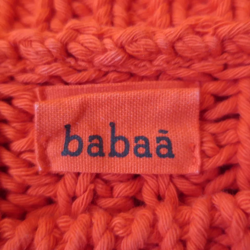 Babaa Jumper no 18 Sweater Red Chunky Wool Knit One Size