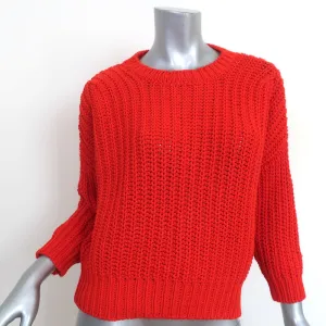 Babaa Jumper no 18 Sweater Red Chunky Wool Knit One Size