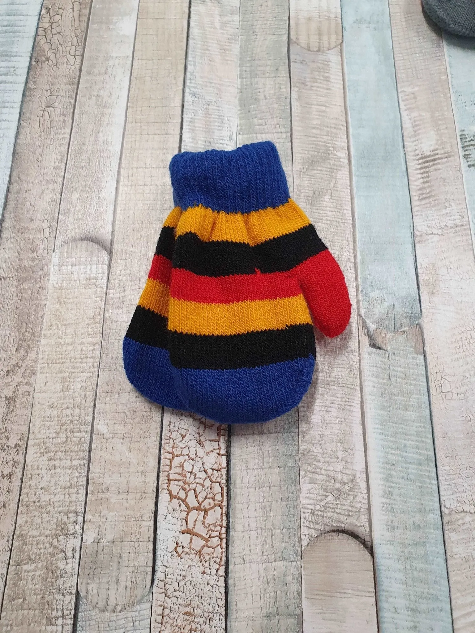 Babies Multi Coloured Lined Mittens