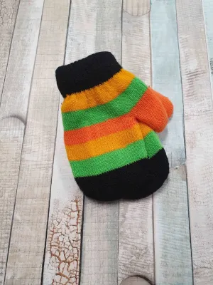 Babies Multi Coloured Lined Mittens