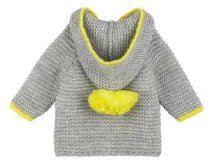 Baby Boys & Girls Grey Hooded Romane Cardigan