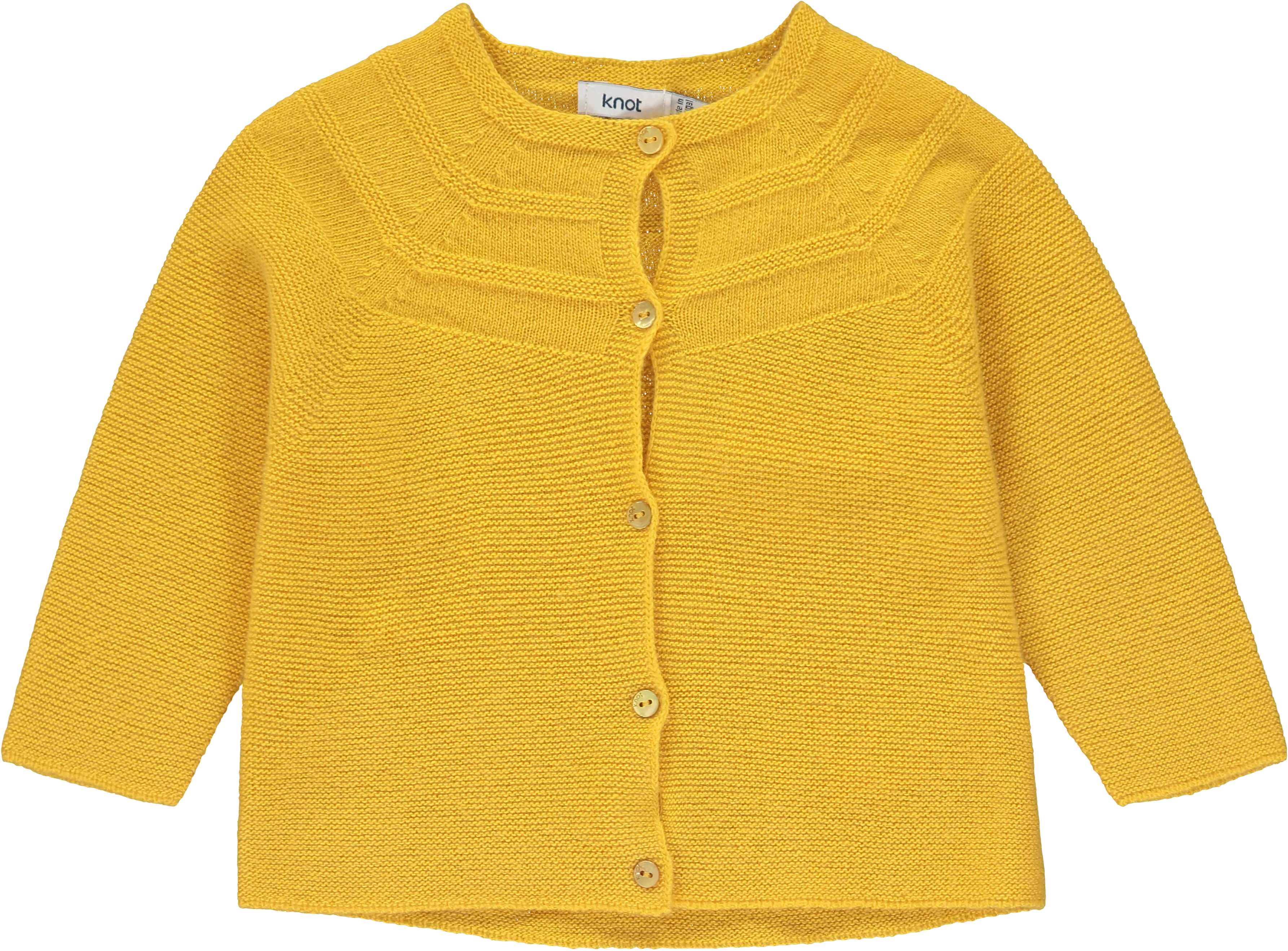 Baby Girl Yellow Knitted Wool Cardigan