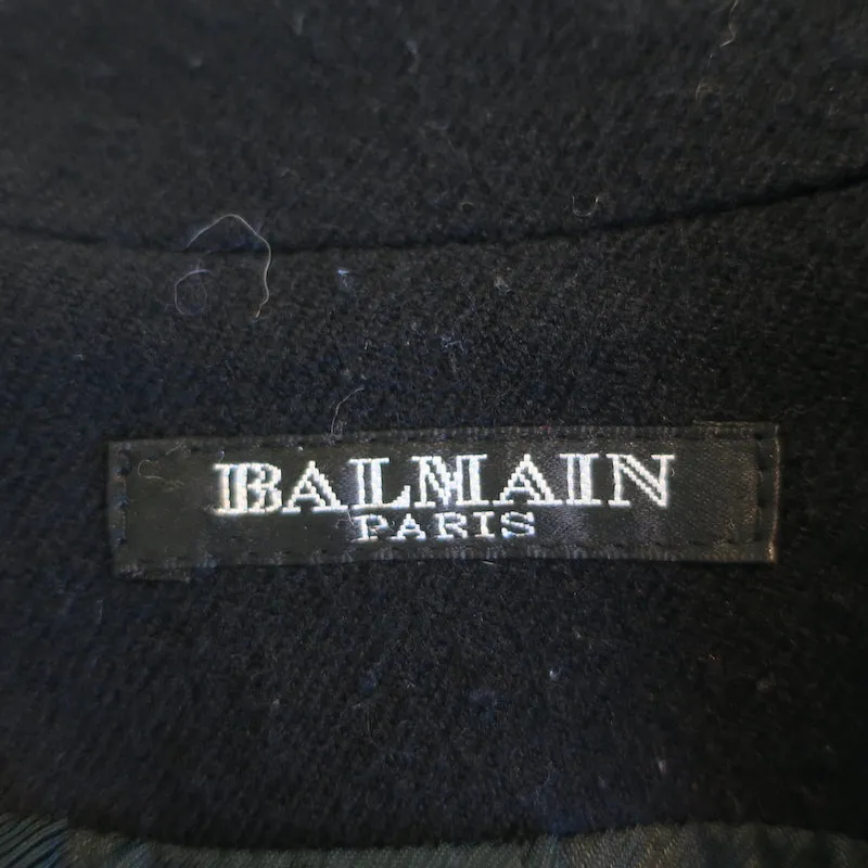 Balmain Jacket Black Wool-Cashmere Size 36