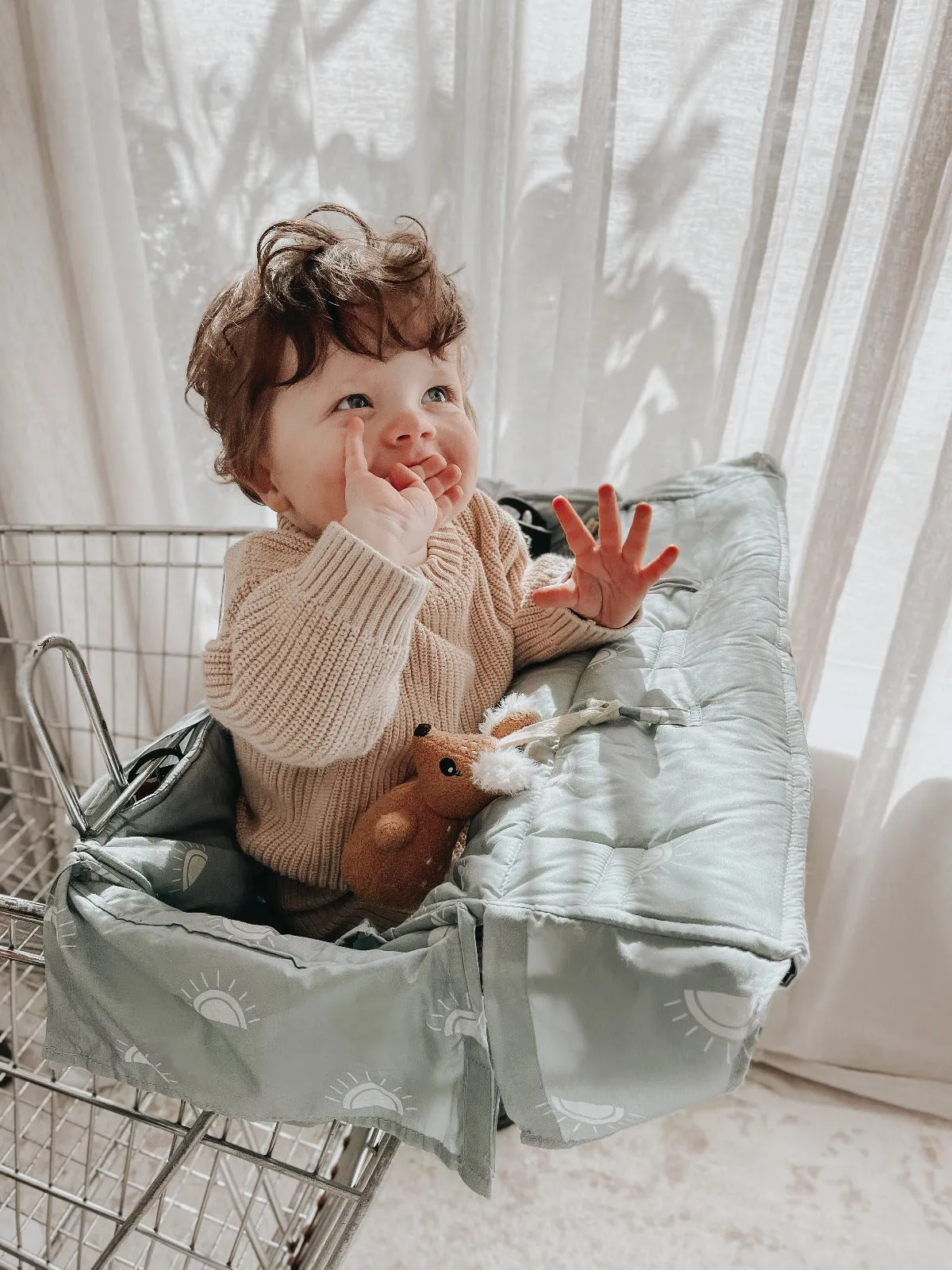 Bambella Designs Double Trolley Liner | Sage Sunshine