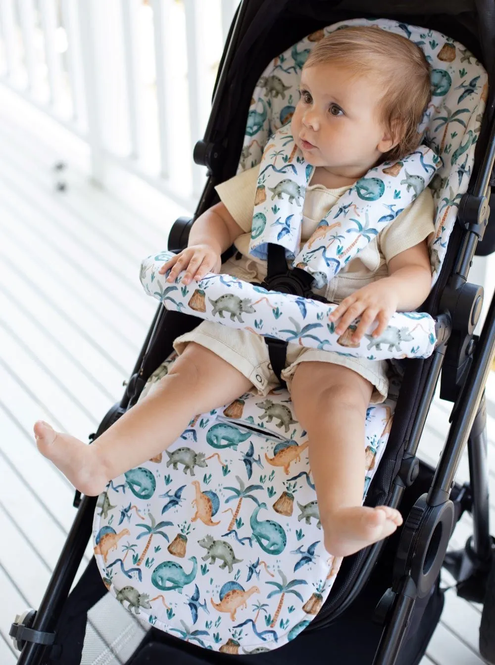 Bambella Designs Universal Pram Liner | Wild Dinosaurs