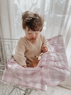 Bambella Double Trolley Liner | Blush Gingham