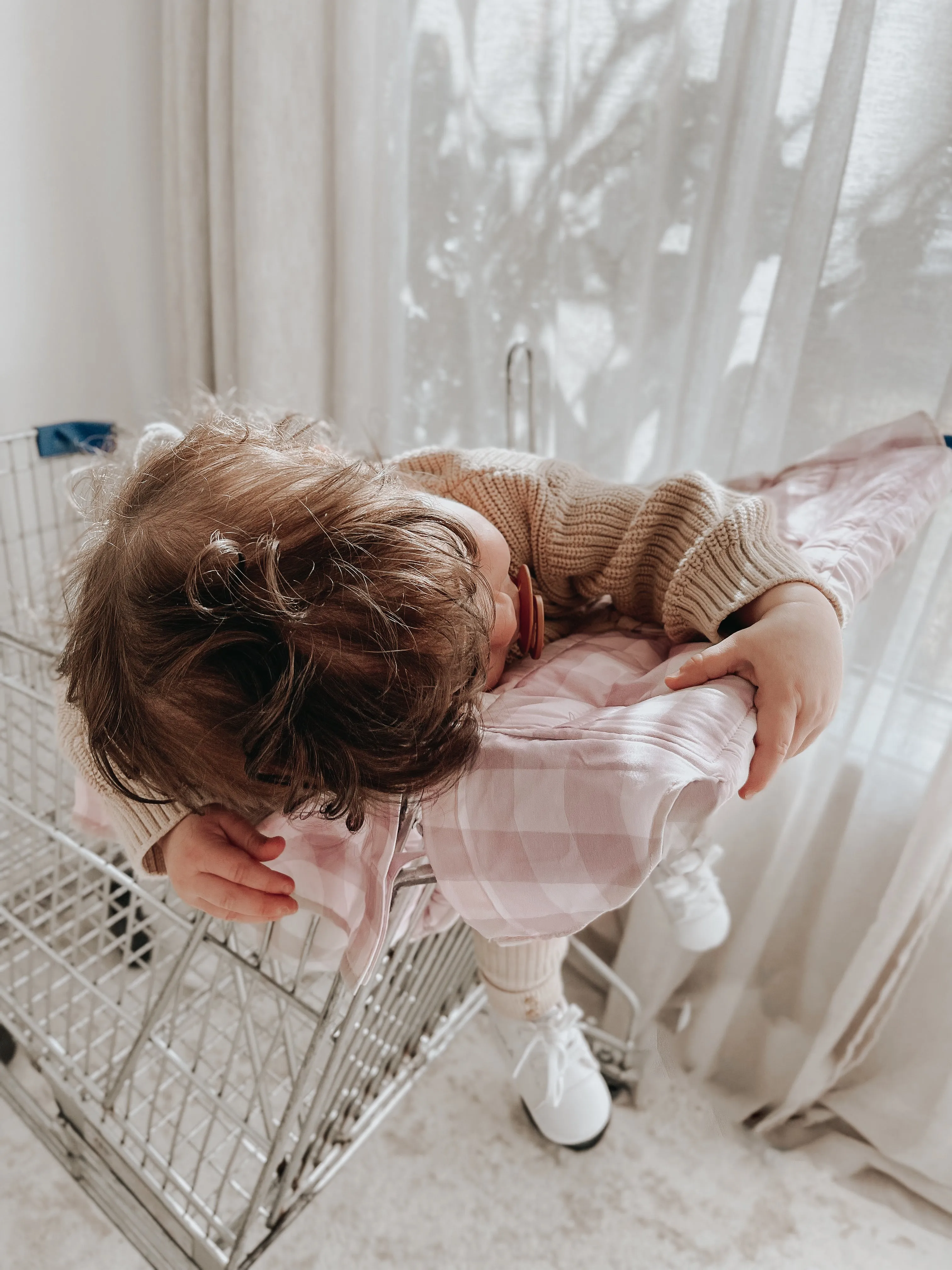 Bambella Double Trolley Liner | Blush Gingham