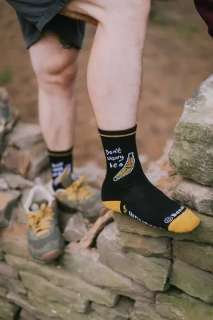 Banana Don't Worry Sock Black Merino Edition